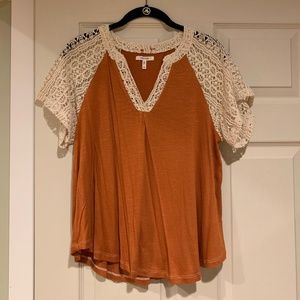 Maurices Crochet Sleeve Top